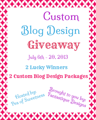 custom blog design giveaway
